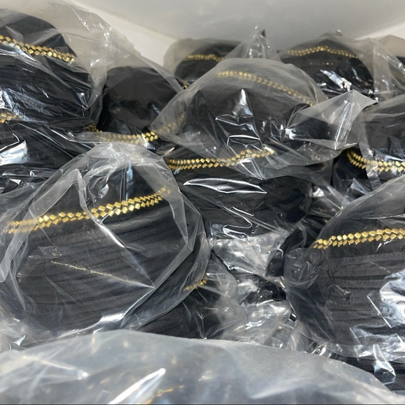 200 Black Velvet Kippa with Gold Design - CLOSEOUT 200 kippot - Picture 2 of 6